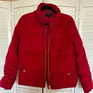 J. Crew Red Corduroy Puffer